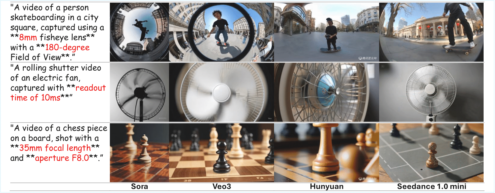 Pretrained video generation results